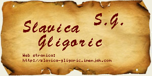 Slavica Gligorić vizit kartica